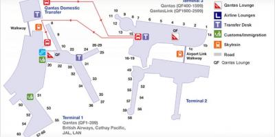 sydney aeropuerto kort mapas kaart peta